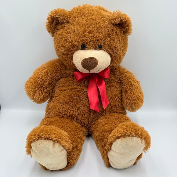 Excite USA Other - Excite USA Teddy Bear 20 Inch Stuffed Animal Plush Brown Red Bow